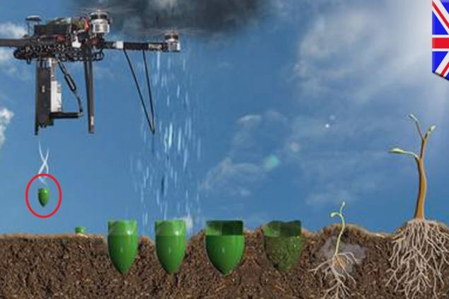 Drony mohou zachránit Zemi „bombardováním“ předklíčených semínek